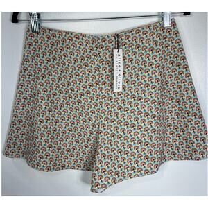 New Alice & Olivia Athena Printed Solstice Floral Shorts size 6 Chic